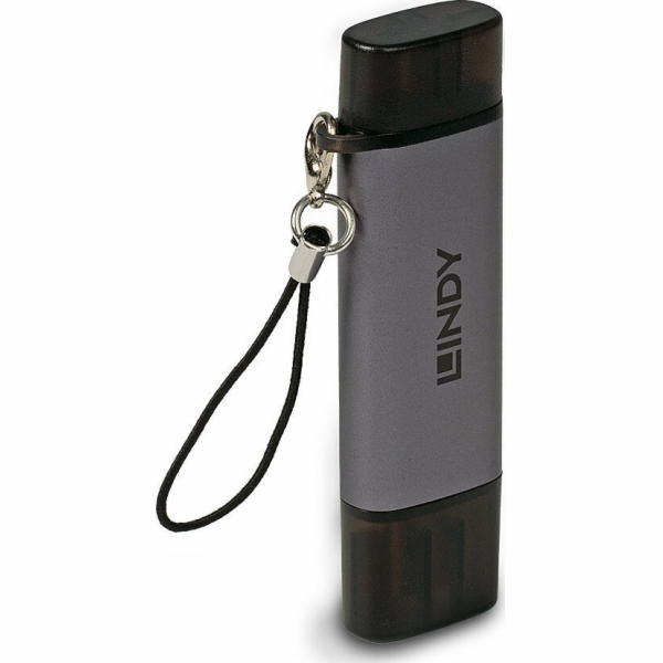 Lindy ČTEČKA PAMĚTI USB3.2 C & A SD/43335 čtečka LINDY