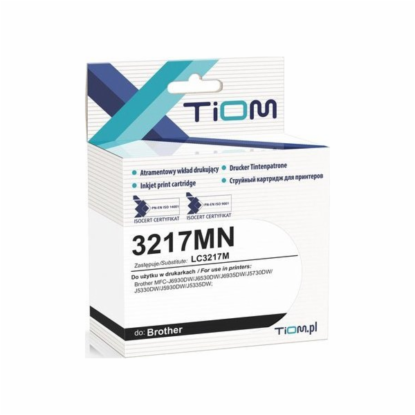 Inkoust Tiom  pro Brother 3217MN | LC3217M | 15 ml | purp...