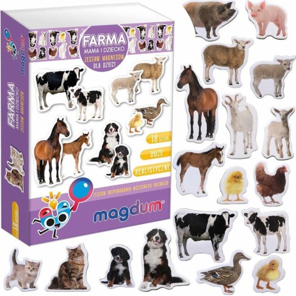 Maksik Magnesy Farma - Máma a děti MV 6032-08