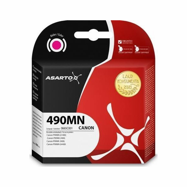 Inkoust Asarto  pro Canon 490MN | 0665C001 | 70 ml | purp...