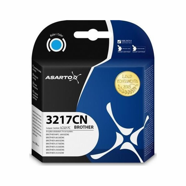 Inkoust Asarto  pro Brother 3217CN | LC3217C | 550 stran ...
