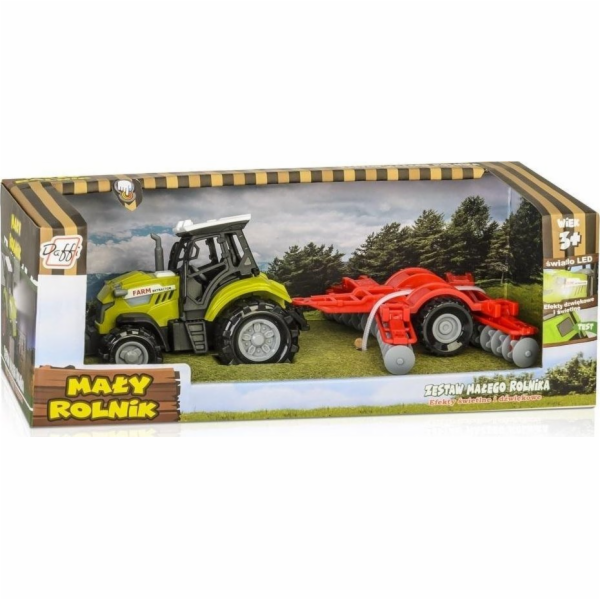 Traktor Daffi s jednotkou na zpracování půdy