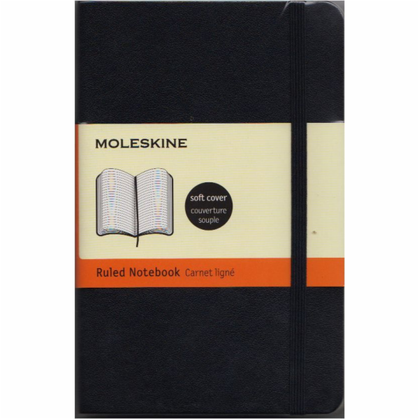 Moleskine Notes P v klasických řadách, černá