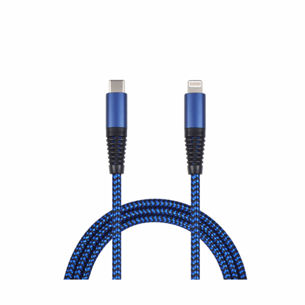 USB 2GO USB-C – Lightning kabel 1 m Modrý (797196)