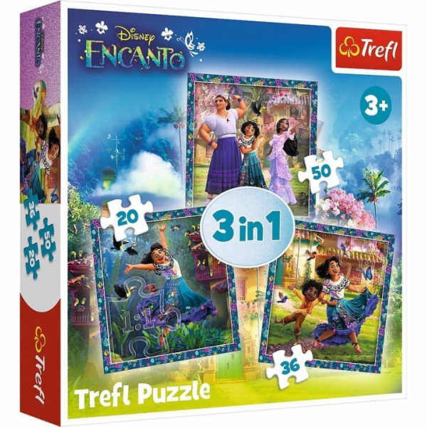 Trefl PUZZLE 3 V 1 KOSTKY HRDINOVÉ MAGICKÉHO ENCANTA