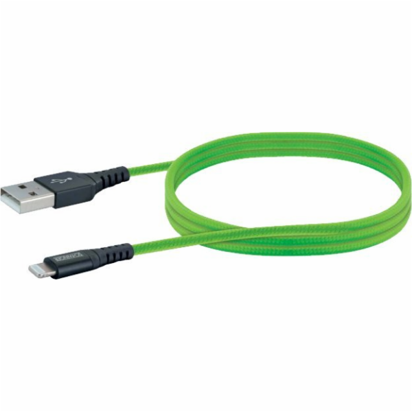 Schwaiger USB-A - Lightning kabel 1,2 m zelený (LPRO420501)