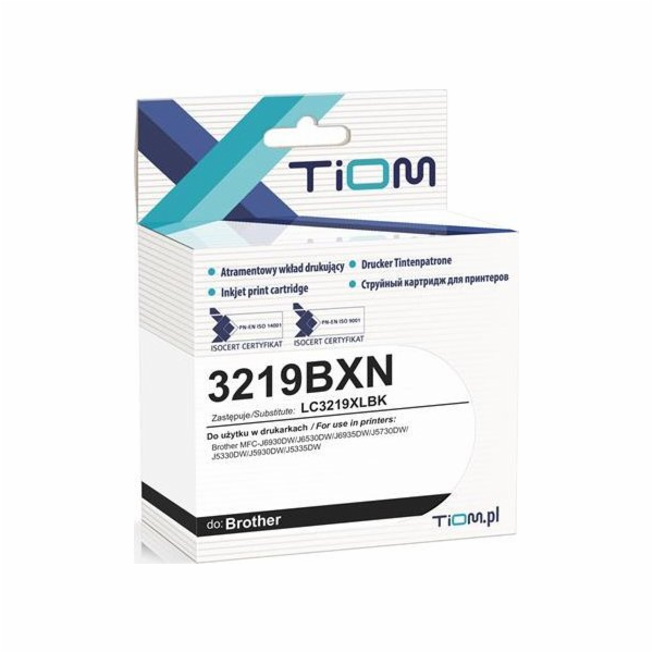 Inkoust Tiom  pro Brother 3219BXN | LC3219XLBK | 3000 str...