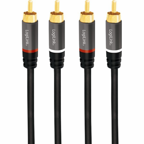 LogiLink RCA (Cinch) x2 - RCA (Cinch) x2 kabel 2m černý (...