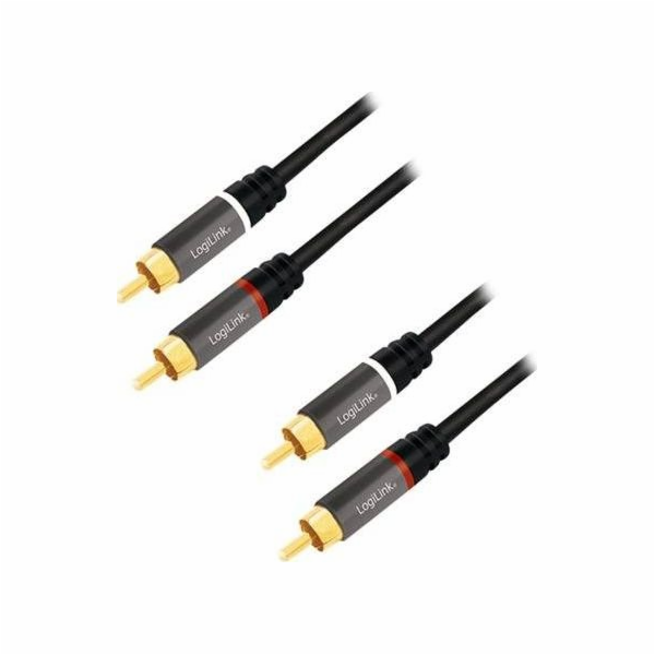 LogiLink RCA (Cinch) x2 - RCA (Cinch) x2 kabel 1m černý (...