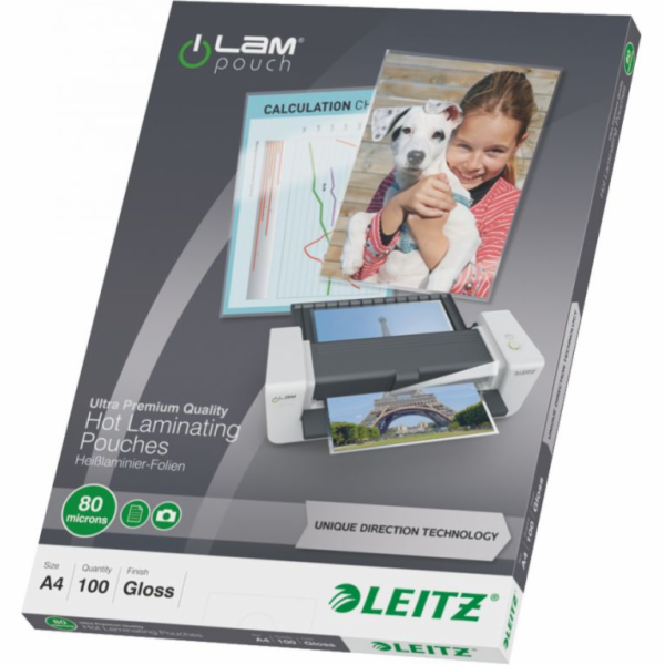 Leitz UDT A4 laminovací folie 80mic (74780000) 100 ks