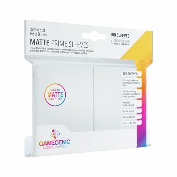Rebel Gamegenic: Matte Prime CCG Sleeves 66x91mm bílé