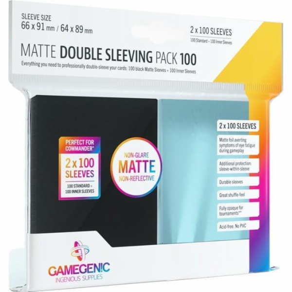 Gamegenic : Matte Double Sleeving Pack (66x91 mm/64x89 mm...