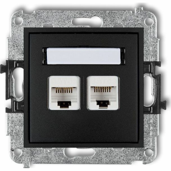 Karlik MINI Dvojité počítačové zásuvky 2xRJ45, kat. 5e, 8...