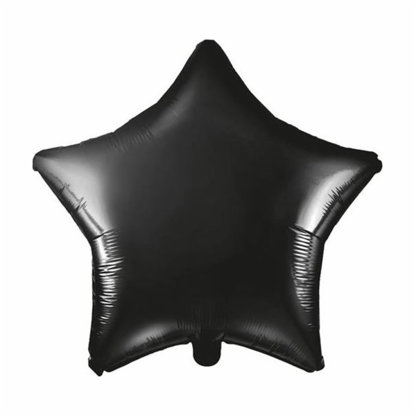 Fóliový balónek Party Deco Star, černý, 48cm univerzální