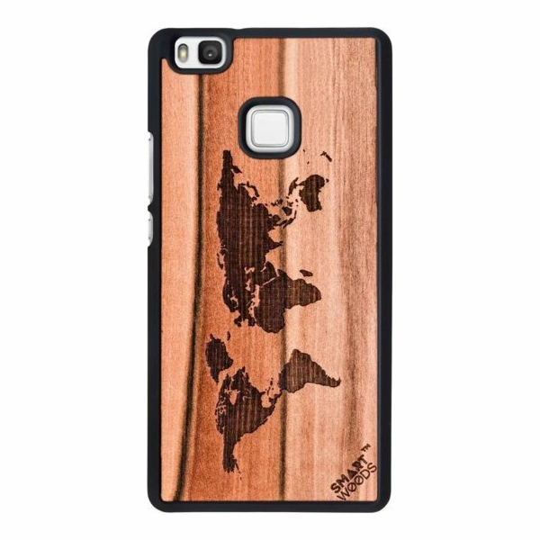 SmartWoods Case Wooden Map Case pro Huawei P9 Lite