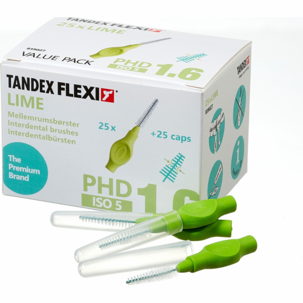 Tandex Tandex (25 ks) kuželové zubní kartáčky Lime (zelené)
