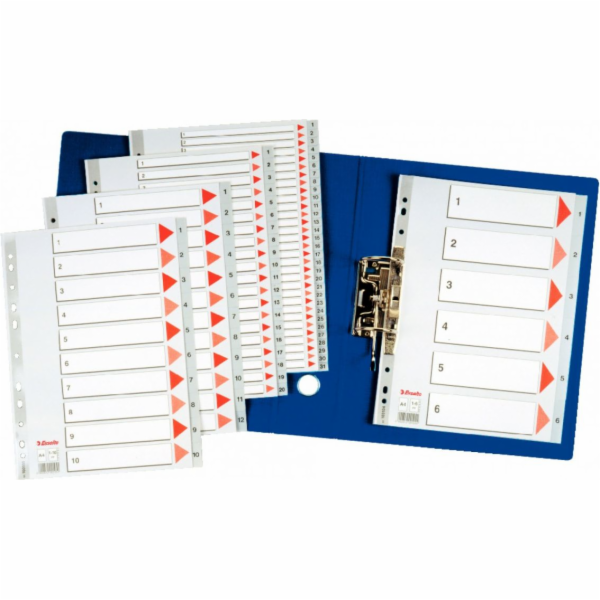 Esselte 1-6 ŠEDÝ PP - 100104