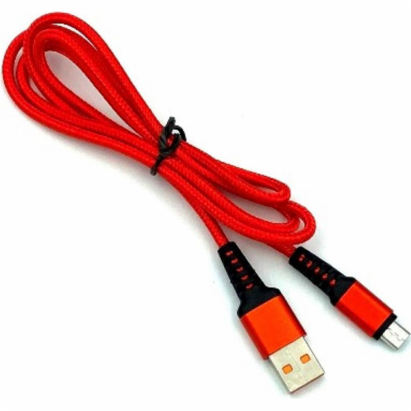 Denmen USB-A - microUSB USB kabel 1 m červený (29353)