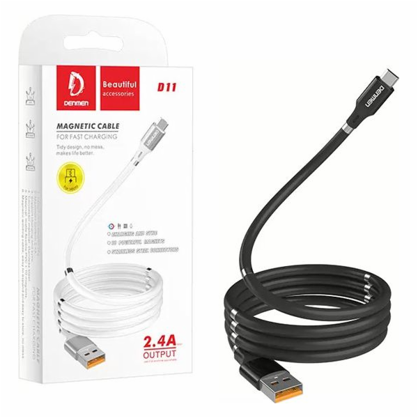 Denmen USB-A – USB-C kabel USB 1 m černý (29362)