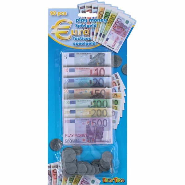 Eddy Toys EUR bankovky a mince pro zábavné hry