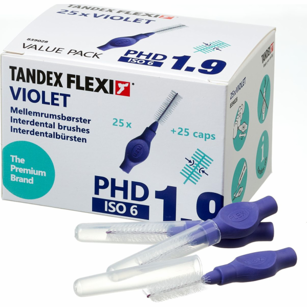 Tandex Tandex (25 ks) Středně fialové zubní kartáčky (hus...
