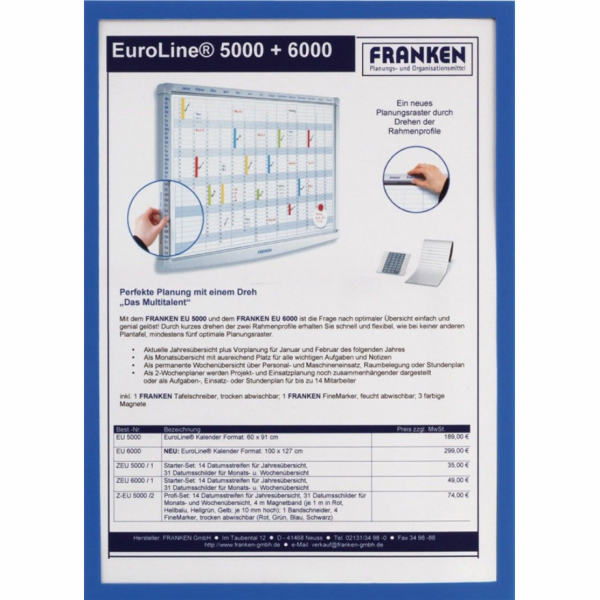 Franken FRANKEN magnetický rámeček, A4, modrý