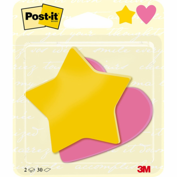 Post-It 3M Post-it® samolepicí papírky, hvězda a srdce, 7...