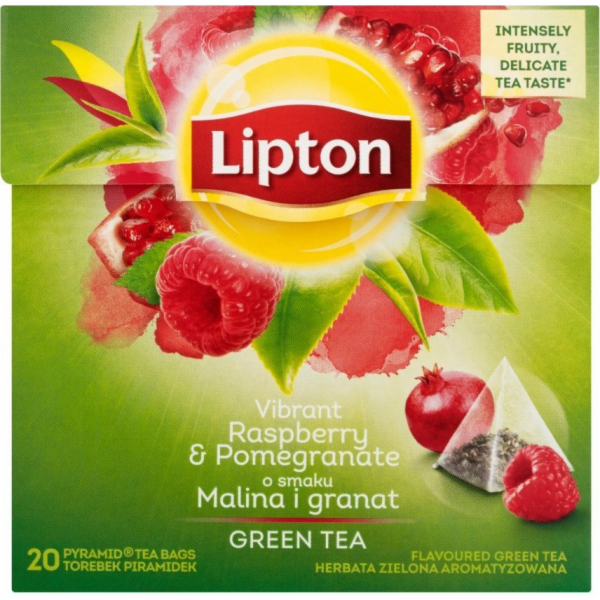 Lipton Green Tea zelený čaj Malina a granátové jablko 20 ...