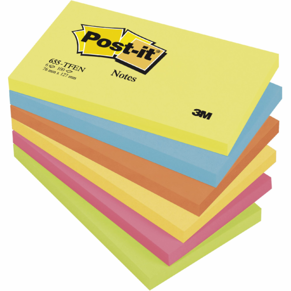 Post-it Samolepící podložka 76x127/100K 6 ks. tutti-fruti...