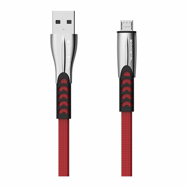 Somostel USB-A - microUSB USB kabel 1 m červený (25702)