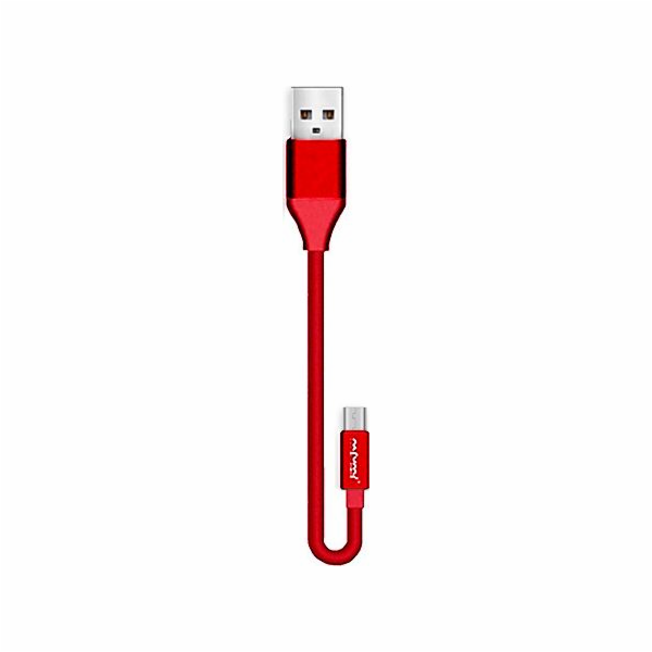 Nafumi USB-A - microUSB kabel 0,3 m červený (25905)