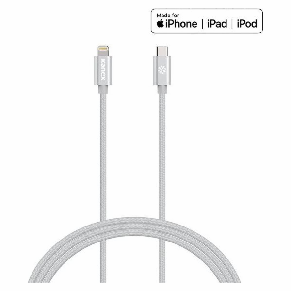 Kanex USB-C – Lightning kabel 1,2 m stříbrný (36321-uniw)