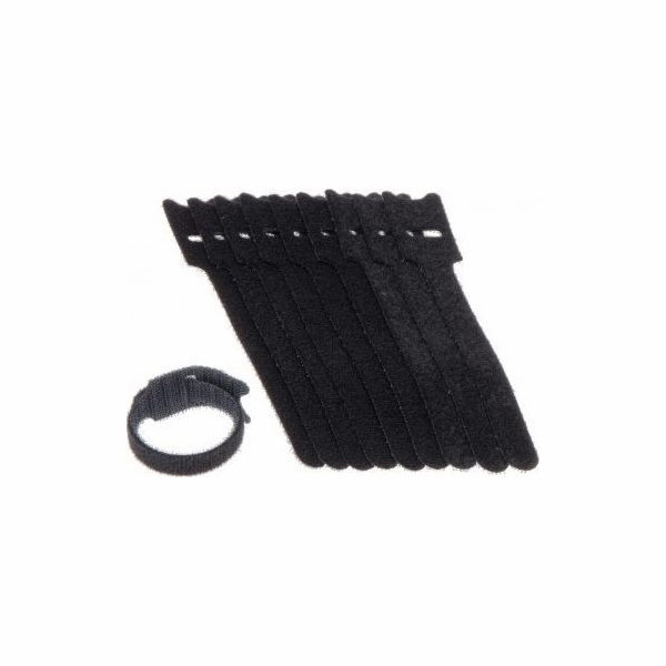 Organizér na suchý zip černý 10 kusů (OPR-150X12*P10)