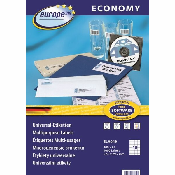Avery Zweckform Univerzální štítek Economy Europe100 ELA0...