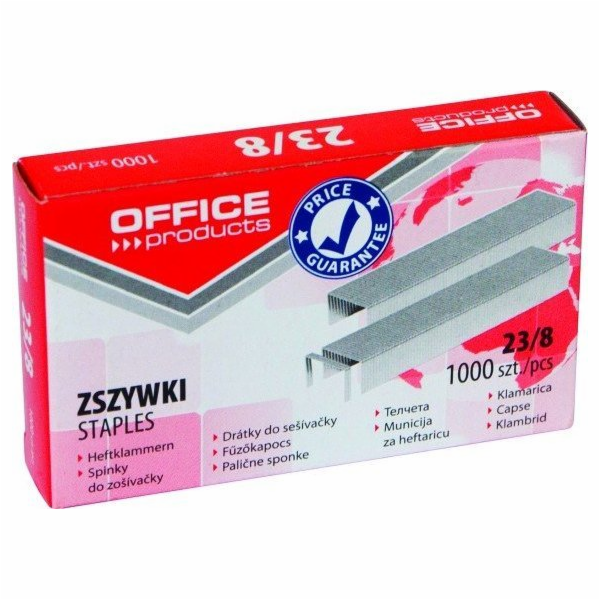 Kancelářské výrobky KANCELÁŘSKÉ PRODUKTY sponky, 23/8, 10...