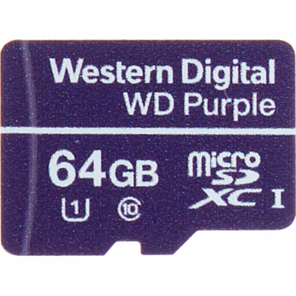Karta WD Purple MicroSDXC 64 GB Class 10 UHS-I/U1 (SD-MIC...