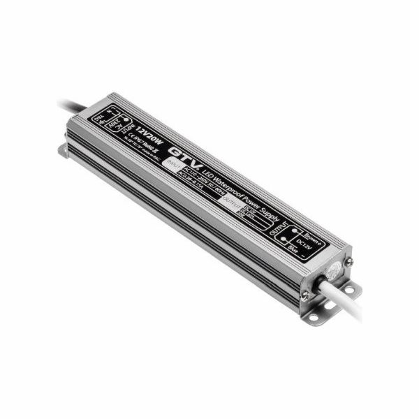 GTV Vodotěsný LED zdroj 20W IP67 DC 12V (LD-WZA20W-NW)