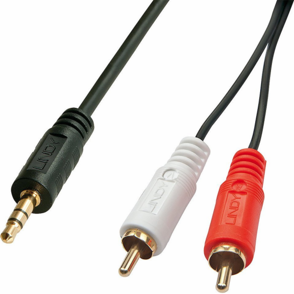 Lindy Jack 3,5mm - RCA (Cinch) kabel x2 20m černý (35687)