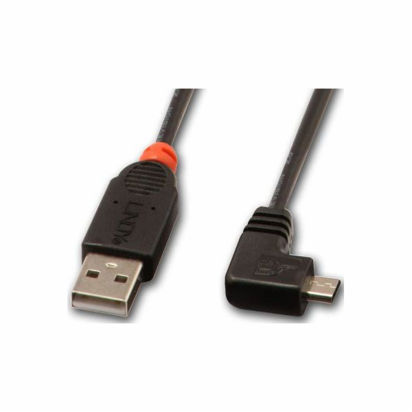 Lindy USB-A - microUSB USB kabel 2 m černý (31977)