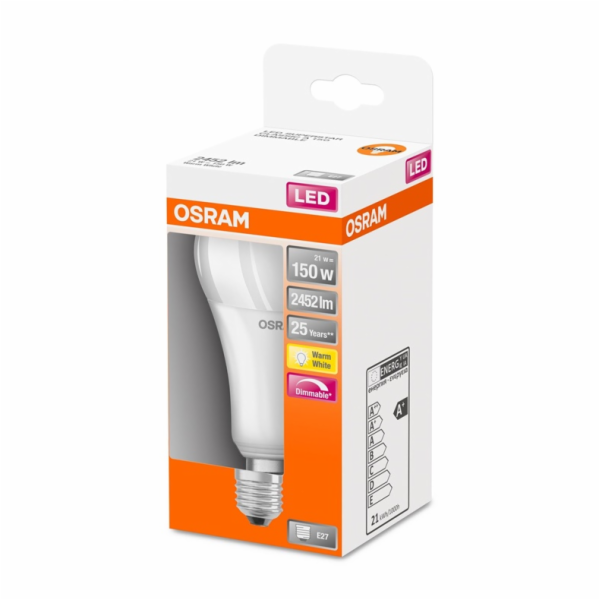 LED žárovka OSRAM, A70, E27, 21 W, 2452 lm, 2700 K