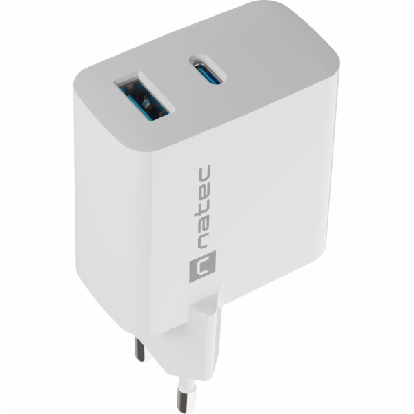 Univerzální USB nabíječka Natec RIBERA GaN 1X USB-A + 1X ...