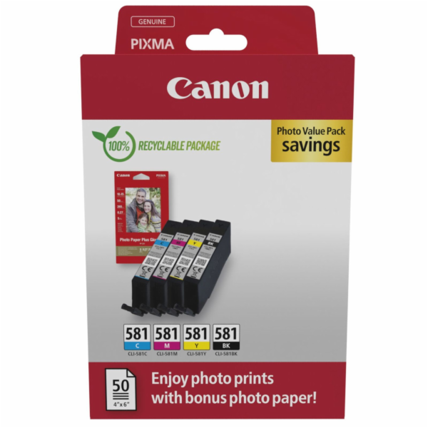 Canon CARTRIDGE CLI-581 BK/C/M/Y PHOTO VALUE pro PIXMA TS...