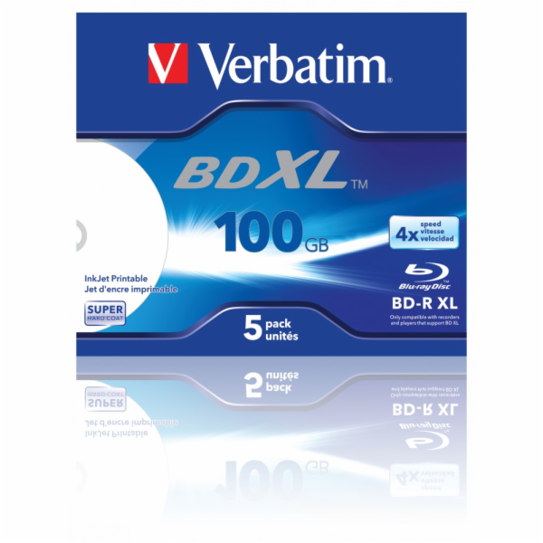 Verbatim BD-R XL 100GB 4x, jewel, 5ks (43789)