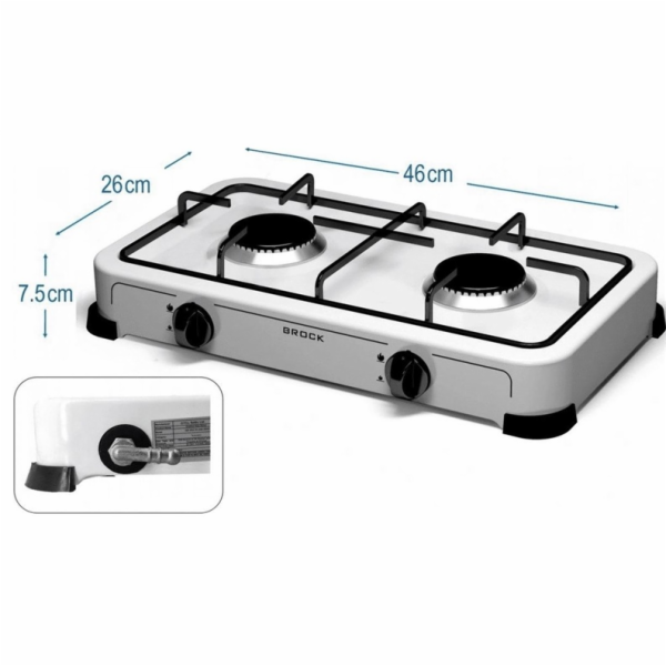 Mini sporák Brock GS 002 W, bílý