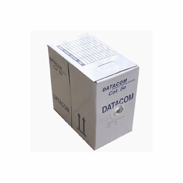 DATACOM kabel licna C5E UTP PVC 305m box šedý