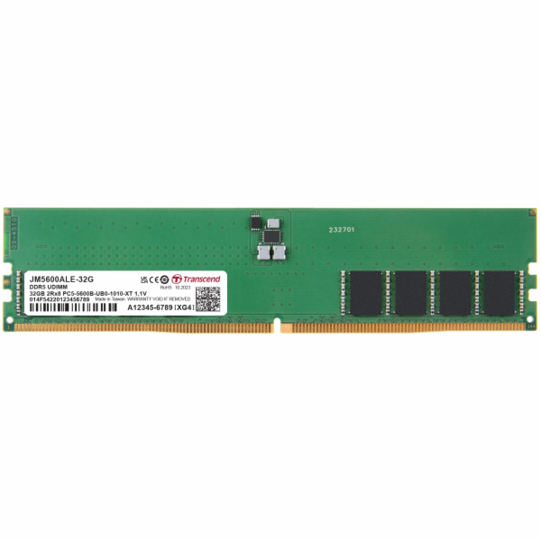 Transcend paměť 32GB DDR5 5600 U-DIMM (JetRam) 2Rx8 (2Gx8...