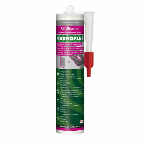 Lepicí tmel Makroflex All Weather 280ml, bílý