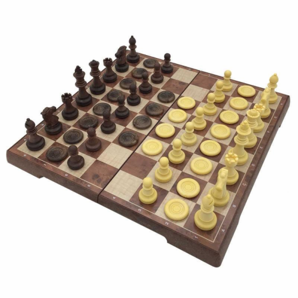 Stolní hra U3 2v1 šachy a dáma 4856-C