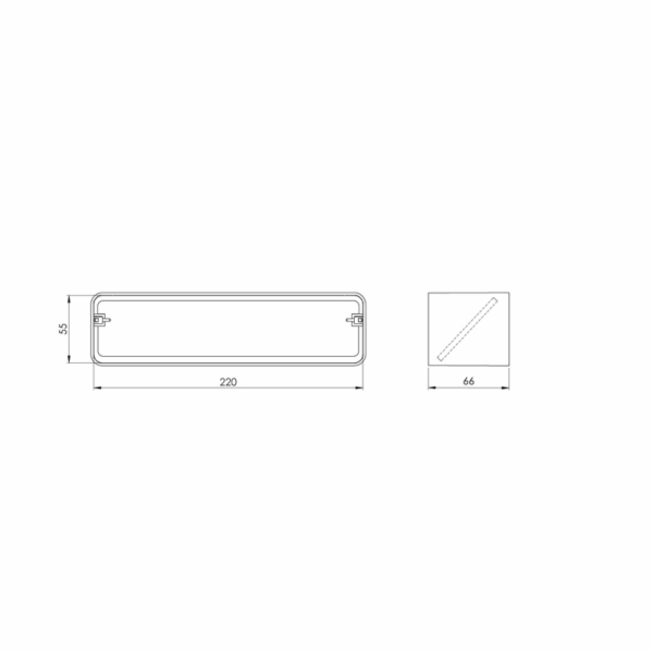 Ventilační manžeta EUROPLAST KV25, 220 x 55 mm