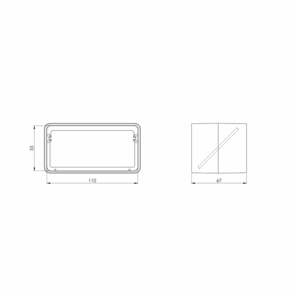 Ventilační spojka EUROPLAST KV, 110 x 55 mm